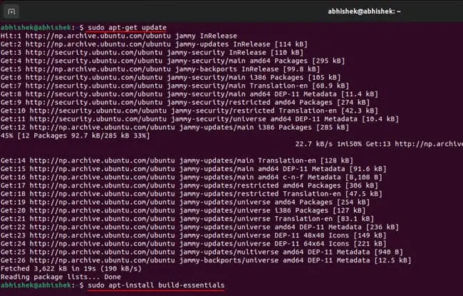 How to Create Shared Folder on Virtualbox 5 sudo-apt-install-build-essentials