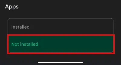 How to See Recently Deleted Apps? 20 switch-to-Not-Installed