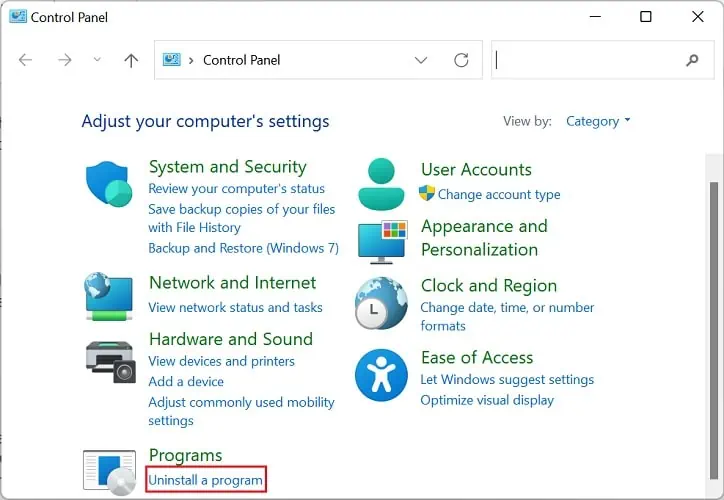 uninstall-program-in-control-panel