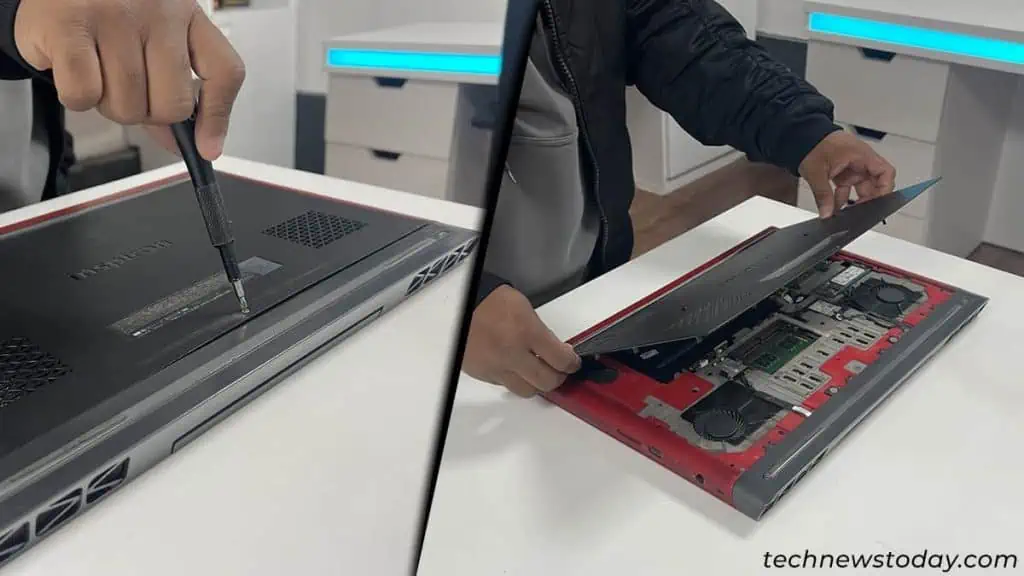 Why is My Laptop Battery Swelling? How Can I Fix It 1 unscrew-and-take-out-the-back-panel-1024x576