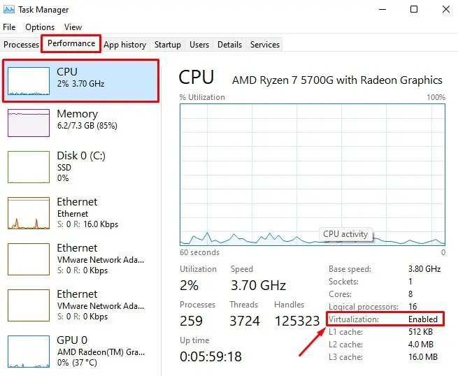 How to Fix “Failed to Open a Session For The Virtual Machine” Error? 20 virtulization-status