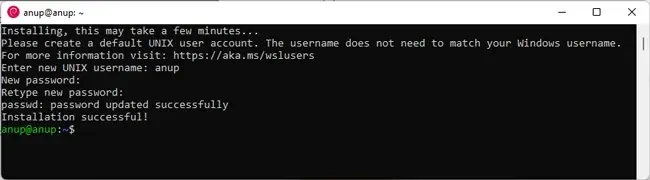 How to Install Linux Terminal on Windows 9 wsl-debian-username-password