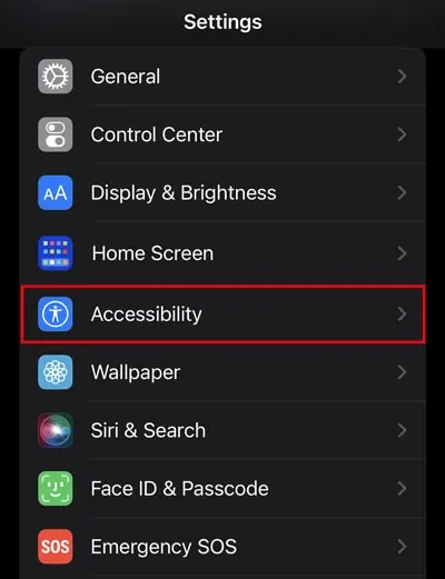 iPhone Swipe Up Not Working? Here's 6 Ways to Fix It 13 Find-Accessibility-and-open-it