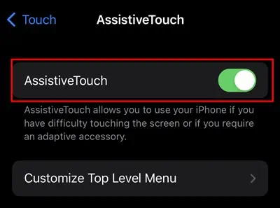 iPhone Swipe Up Not Working? Here's 6 Ways to Fix It 15 Tap-AssistiveTouch-and-toggle-it-on