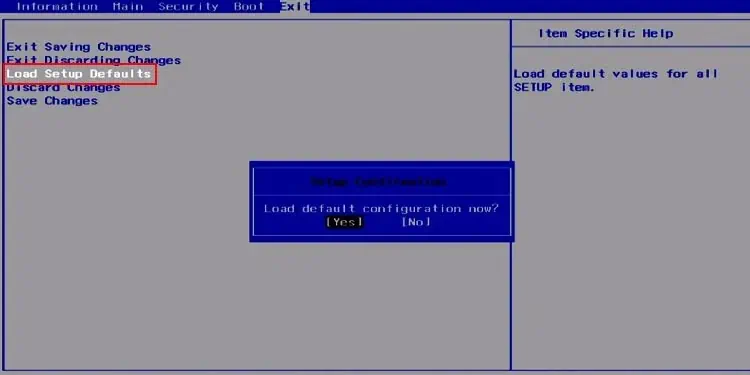 Fix: The Computer Has Rebooted From a Bugcheck 32 bios-reset-default