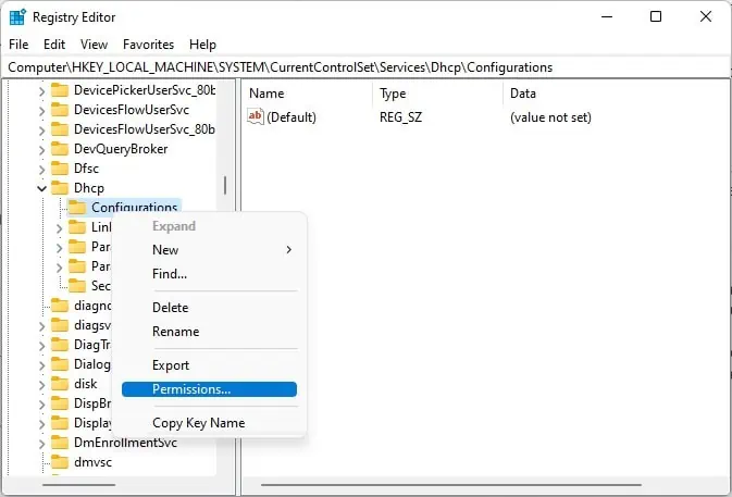 Fix: Windows Could Not Start the DHCP Client Service on Local Computer (12 Possible Ways) 53 dhcp-configurations-permissions