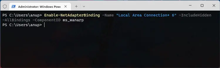 enable-ms-wanarp