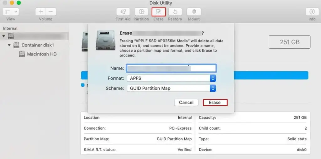 External Hard Drive Not Mounting Mac? Here’s How to Fix It 17 erase-1024x510