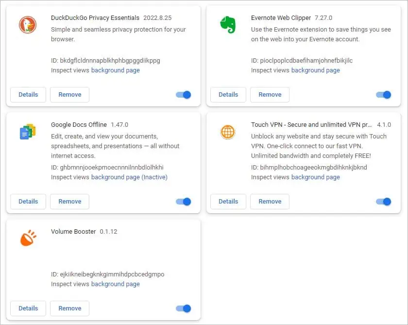 How to View Extensions in Chrome 8 extension-list