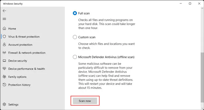 Fix: Windows Could Not Start the Windows Firewall Service on Local Computer Error 1068 20 full-scan-scan-now-malware