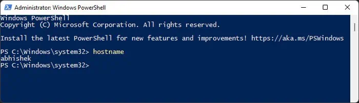 hostname
