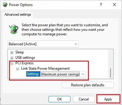 maximum-power-savings-link-state-power-management