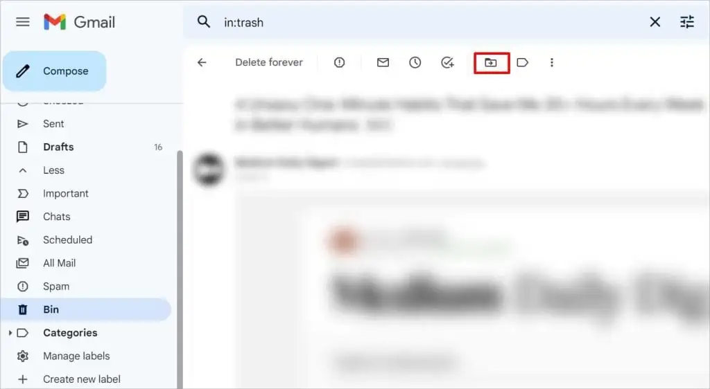 Gmail Messages Are Missing? Try these 9 Ways to Fix It 51 move-to-option-1024x562