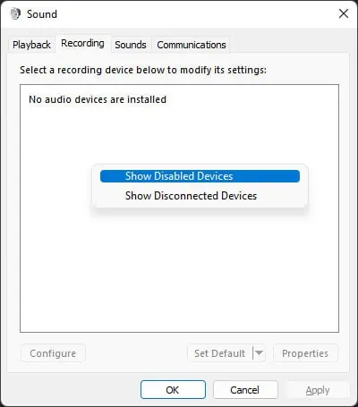 Computer Not Detecting Microphone? Try These 10 Fixes 20 recording-show-disabled-devices