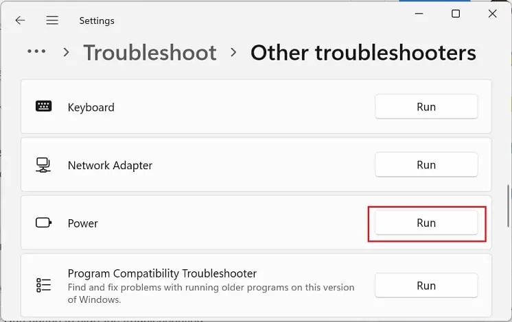 run-power-troubleshooter