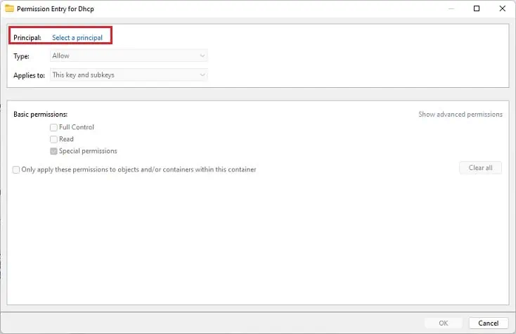 Fix: Windows Could Not Start the DHCP Client Service on Local Computer (12 Possible Ways) 60 select-a-principal