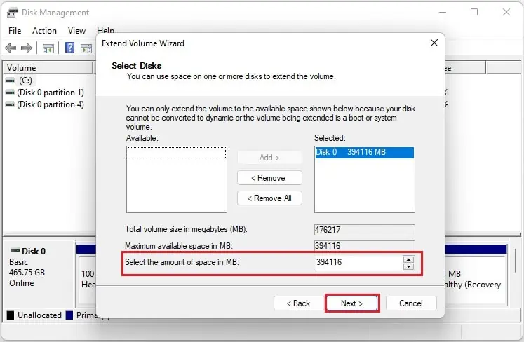 How to Partition a SSD? (Step-By-Step Guide) 68 select-the-amount-of-space-in-mb