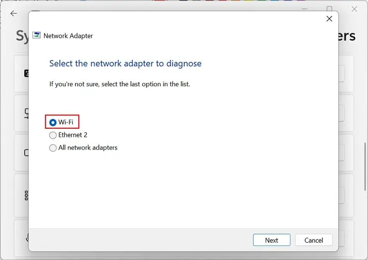 select-wifi-to-diagnose