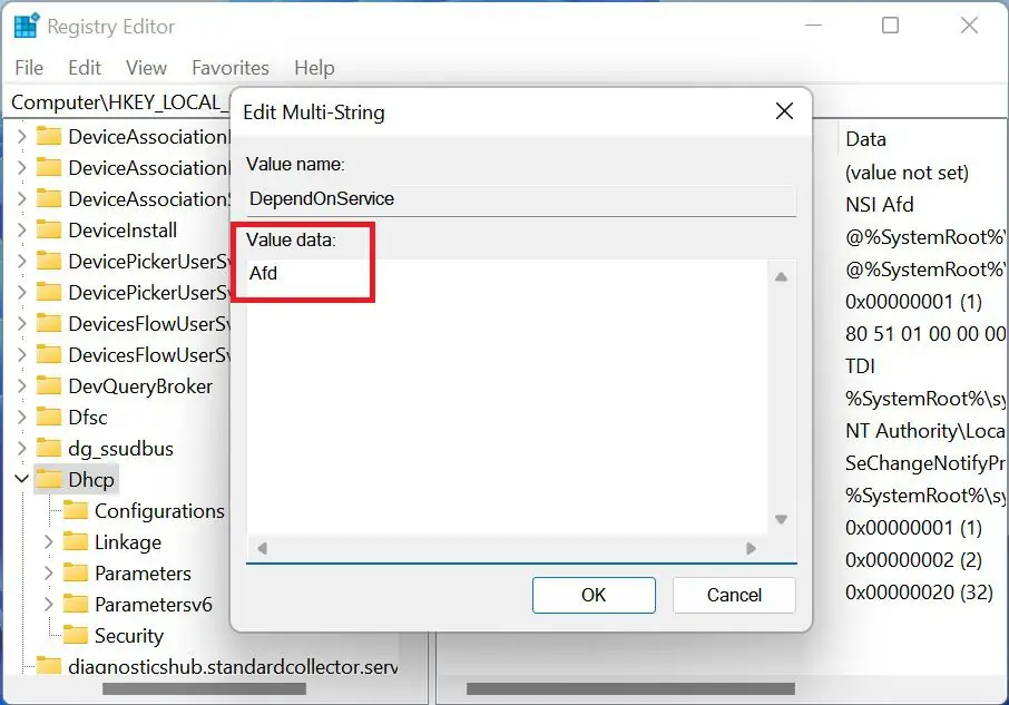 set-dependonservice-to-afd