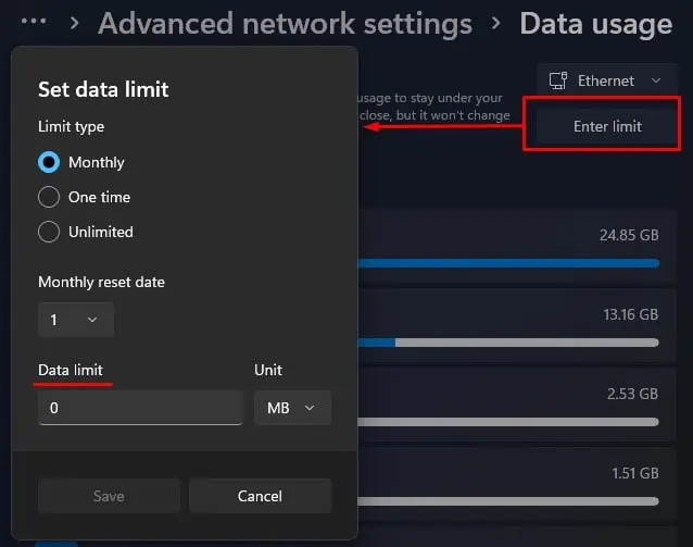 What is a Metered Connection On Windows? How to Enable it 11 set-metered-limit