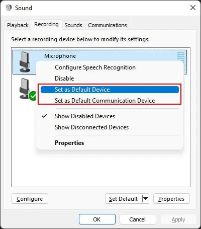 Computer Not Detecting Microphone? Try These 10 Fixes 22 set-microphone-as-default-device
