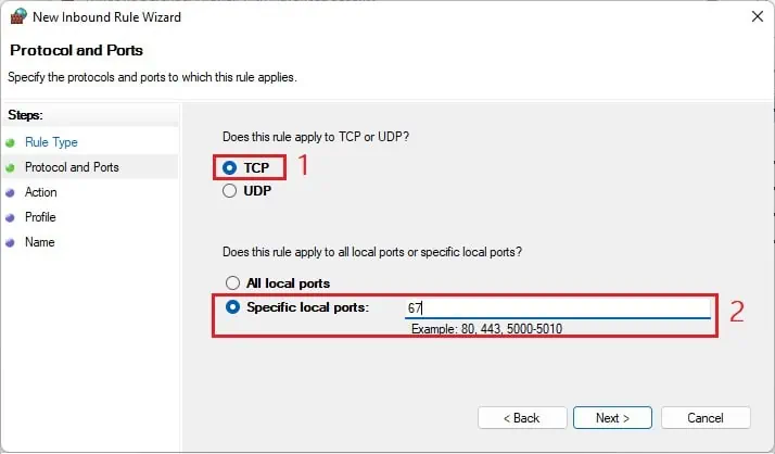Fix: Windows Could Not Start the DHCP Client Service on Local Computer (12 Possible Ways) 78 specific-local-port