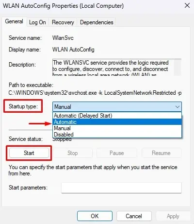 How to Fix Windows Could Not Start The Service on Local Computer Error 24 startup-type-automatic-3