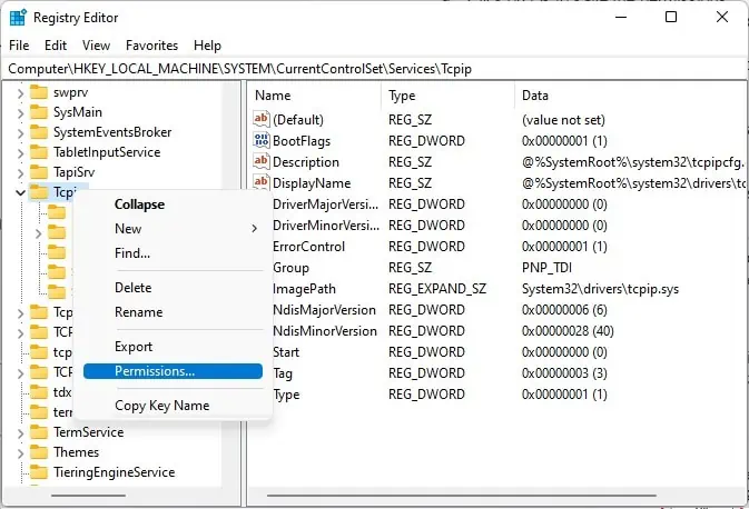 Fix: Windows Could Not Start the DHCP Client Service on Local Computer (12 Possible Ways) 63 tcpip-permissions