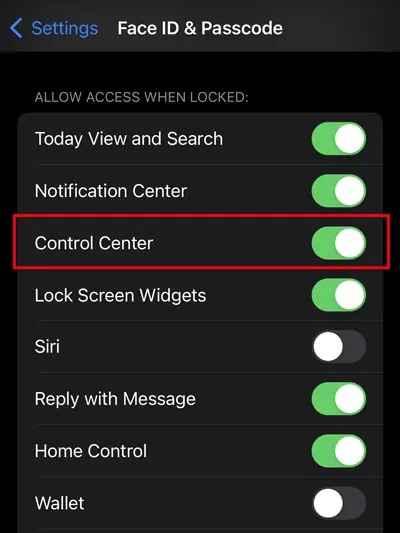 iPhone Swipe Up Not Working? Here's 6 Ways to Fix It 11 toggle-on-the-Control-Center