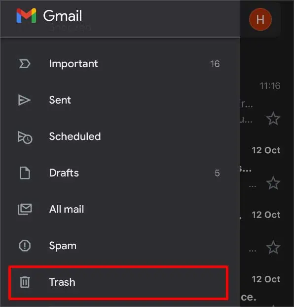 Gmail Messages Are Missing? Try these 9 Ways to Fix It 53 trash-option-phone