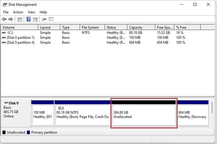 How to Partition a SSD? (Step-By-Step Guide) 65 unallocated-space