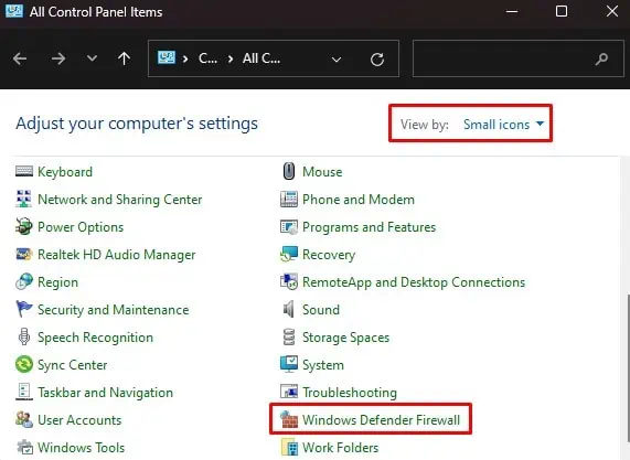How to Fix Windows Could Not Start The Service on Local Computer Error 33 windows-defender-firewall