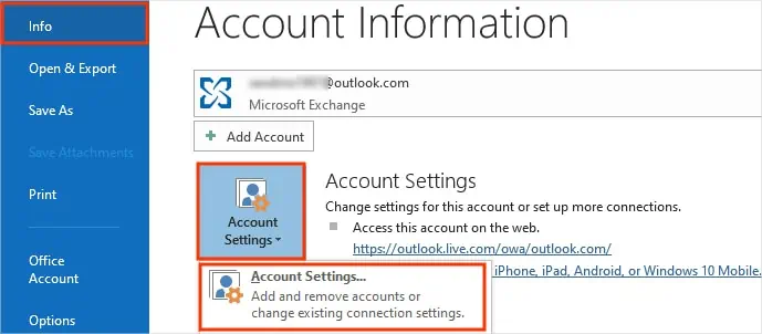 How to Sign Out of Outlook App 2 Account-Settings-Outlook-Desktop-app