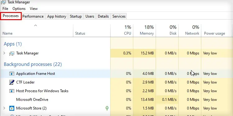 Choose-the-Processes-tab.