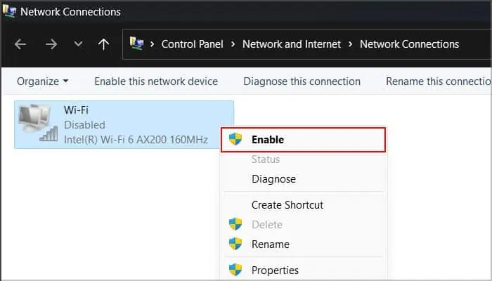 WiFi Not Turning On in Windows? How to Fix it 16 Enable-wi-fi-ncpa