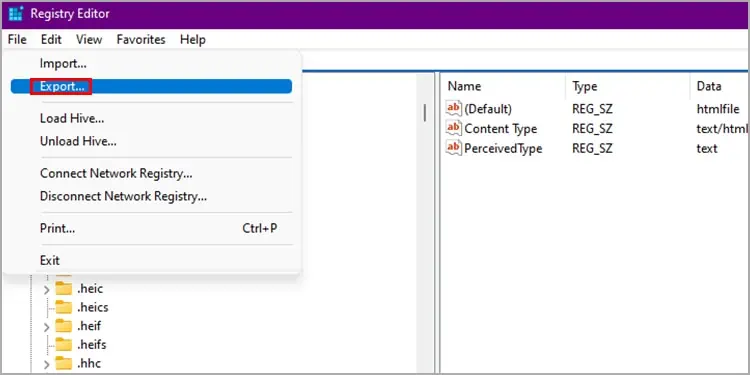 Outlook Links Not Working? Here’s How to Fix it 12 Export-html-key-resgistry