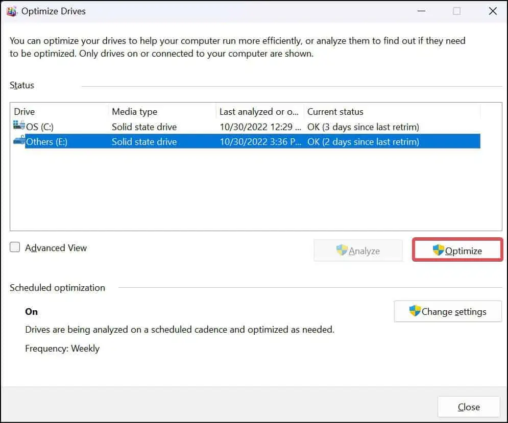 Should You Defrag an SSD? 7 Optimize-drive-on-Windows