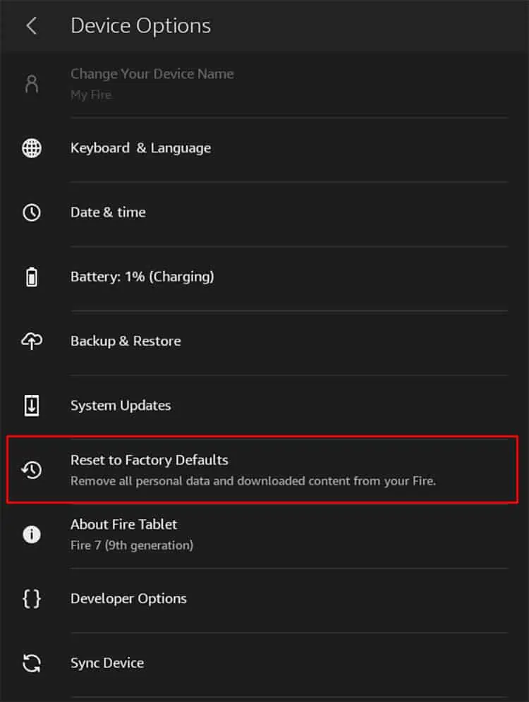 How to Reset an Amazon Fire Tablet 2 Tap-on-Reset-to-Factory-Defaults.