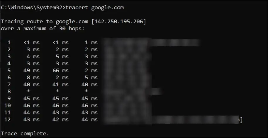 Tracert-Command