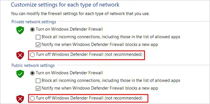 Fix: Discord Stuck at “Checking for Updates” 29 Turn-off-Windows-Firewall-setting