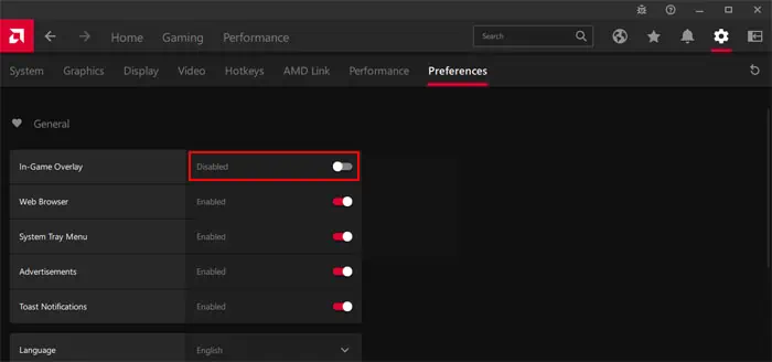 MSI Afterburner Not Working? Try These 7 Fixes 11 amd-disable-in-game-overlay