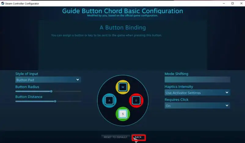 How to Map Keyboard to Controller? 7 back-steam