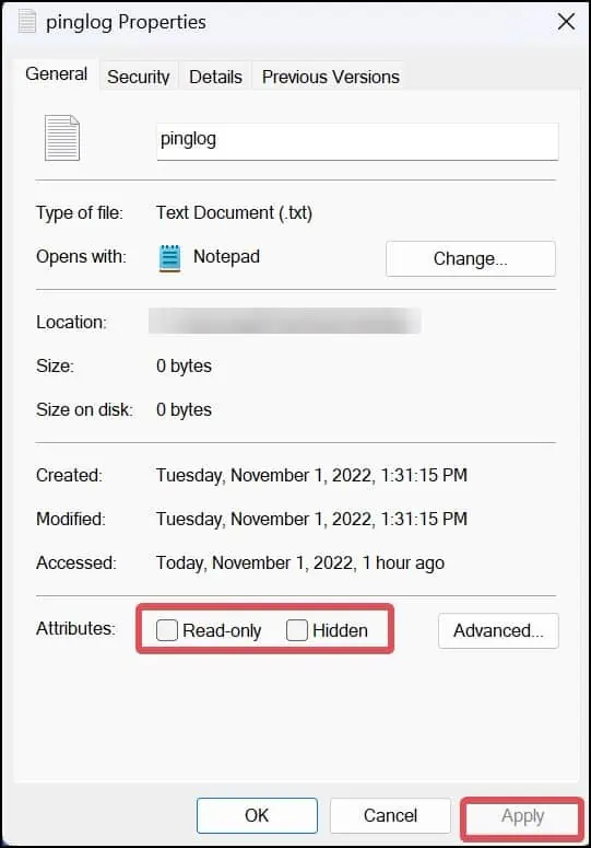 Why Can't I Delete File on Windows? How to Fix It 17 change-the-attributes-of-readonly-file