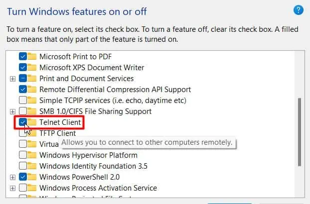 How to Check if a Port is Open on Windows 19 check-telnet-client