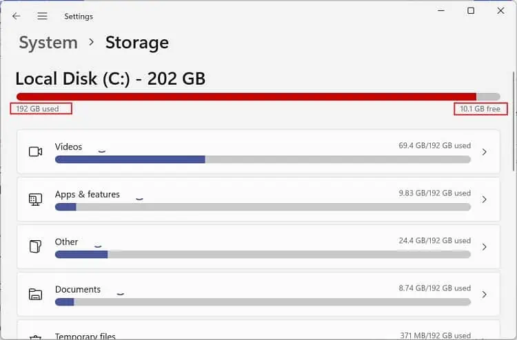 check-used-space-below-the-usage-bar