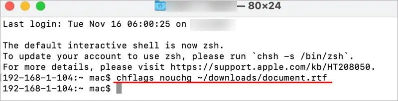 What is “Operation not permitted” Error on Mac? How to Fix It 11 chflags