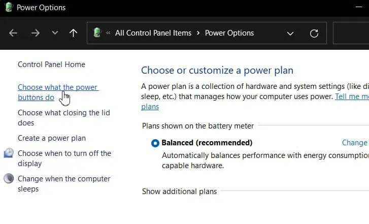9 Ways to Fix if Laptop Won’t Shutdown on Windows 1 choose-what-power-buttons-do