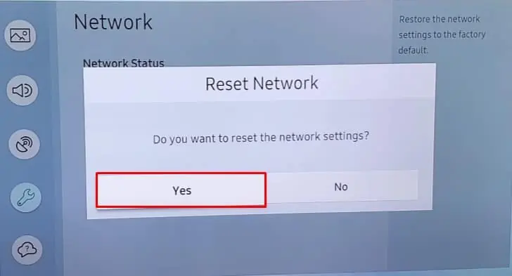 Samsung TV Keeps Disconnecting From Wi-Fi? Try these 10 Proven Fixes 20 confirm-network-reset