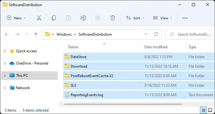 12 Ways to Fix "We Couldn’t Complete the Updates Undoing Changes" Error 21 delete-software-distribution-contents