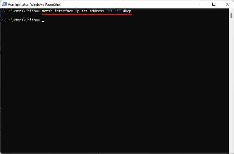 enable-dhcp-in-powershell